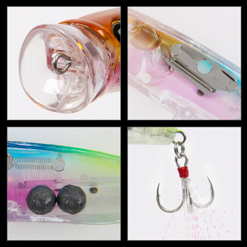 Popper Fishing Lure 10g 18g Flash Blade Topwater Pencil Floating Artificial Hard Bait Water Surface Wobblers Carp Fishing Tackle