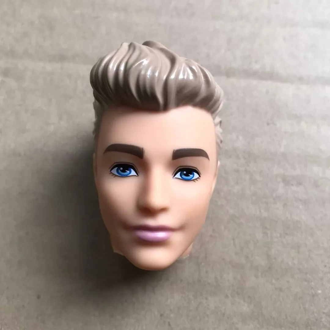 1/6 Scale Male Doll Head with Super White Beige Brown Skin for DIY Makeup Practice Collectible Figure Accessory Part