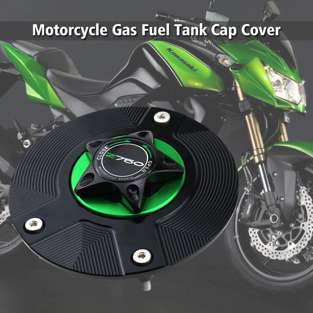 

Z750 Gas Fuel Tank Cap for KAWASAKI Z 750 2007-2012 Motorcycle CNC Quick Release Cover