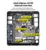 XCY Mini PC Intel Celeron J4125 Quad Cores 2x RS232 Dual Ethernet Mini PCIe WiFi HDMI VGA Fanless Industrial IPC Windows Linux 3
