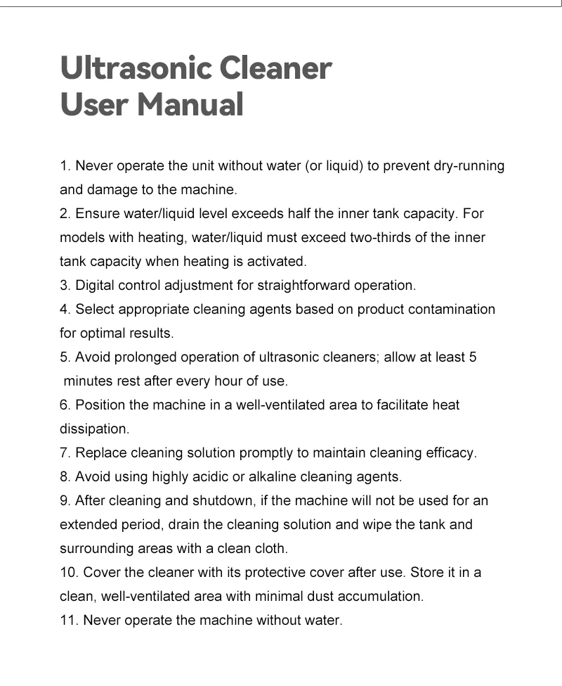 40kHz Ultrasonic Cleaner with Heater & Timer Industrial High Power Ultrasonic Cl