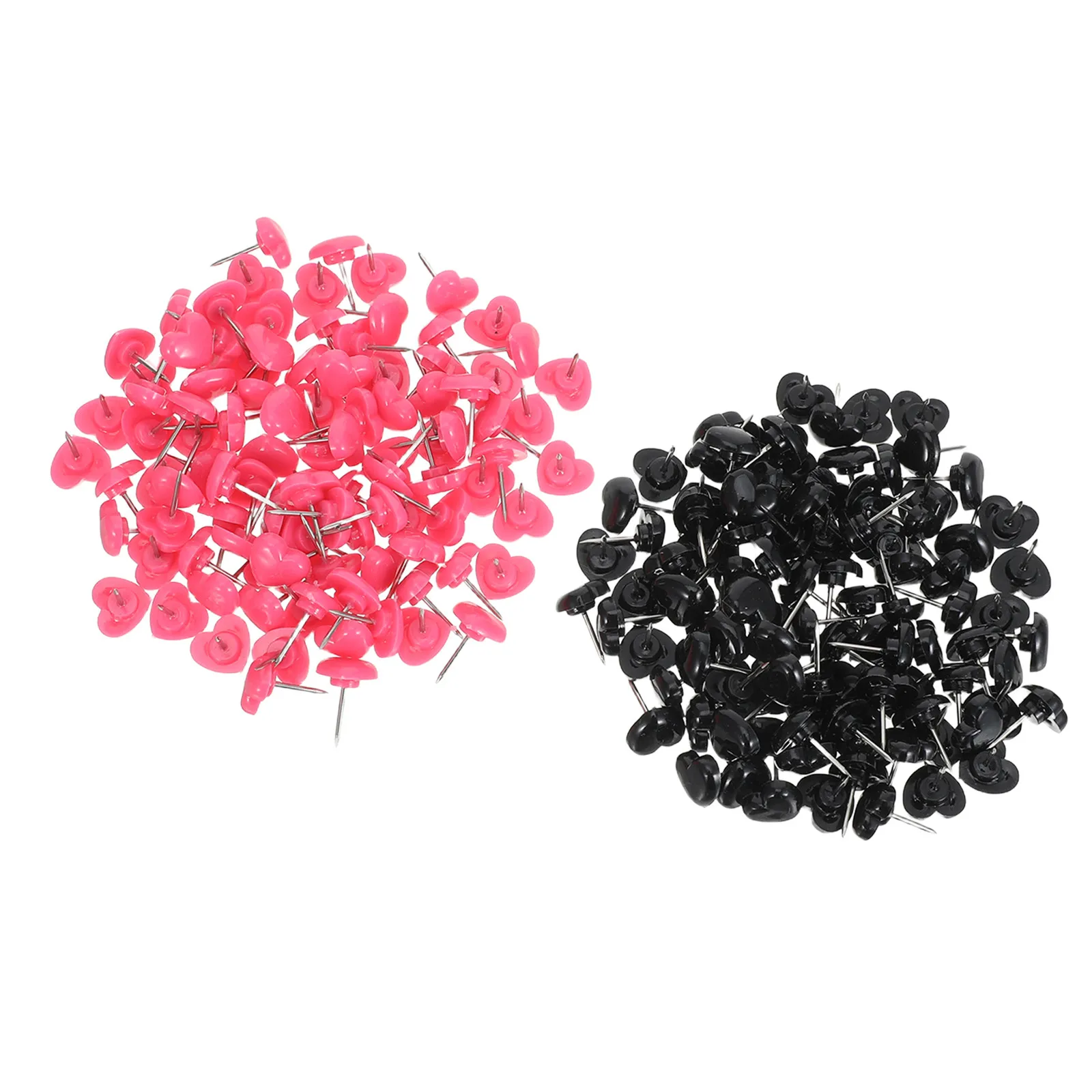 200Pcs 하트 모양의 푸시 핀 장 게시판 핀 사무실 코르크보드 노트 사진 DIY 공예 게시판 장식
