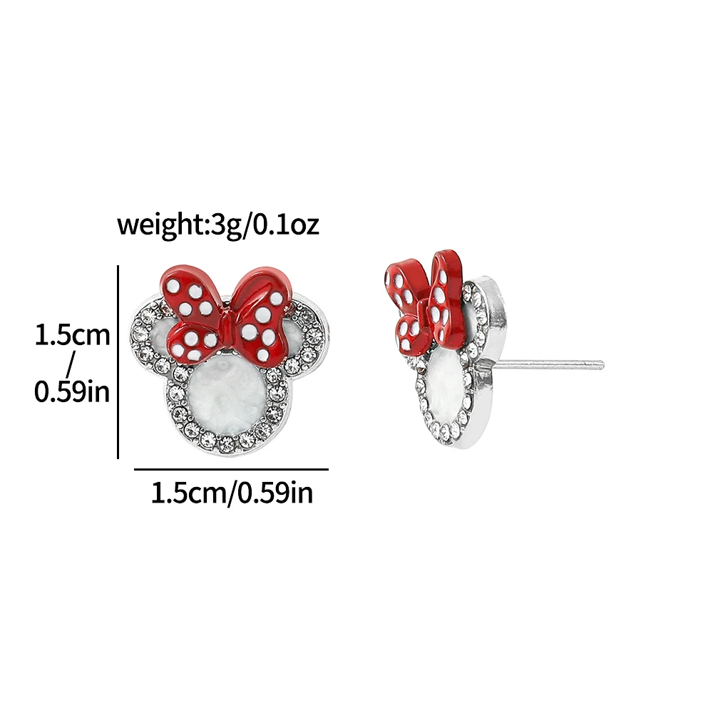 Mickey  Minnie Mouse Earrings - Cute Cartoon Jewelry for Girls