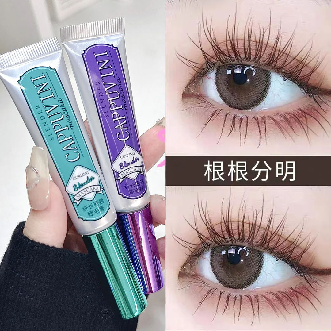 

Cappuvini Black Mascara Eyelash Extension Thick Lengthening Eye Lashes Cosmetic Long-lasting Smudge-proof Curling Mascara