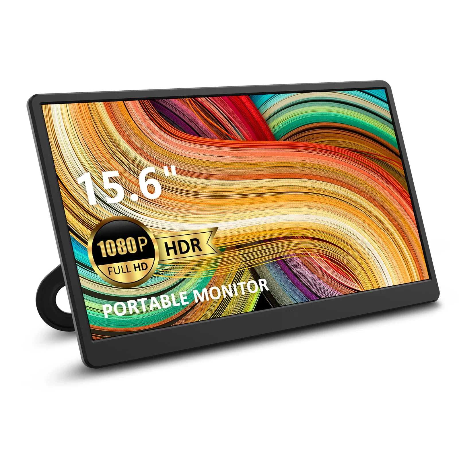 Портативний монітор, портативний монітор QQH 15,6" для ноутбука, другий екран 1080P FHD IPS, ігровий монітор