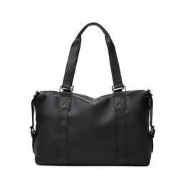 Women's Large Capacity Summer Tote Bag - Trendy Versatile PU Handheld (Black)