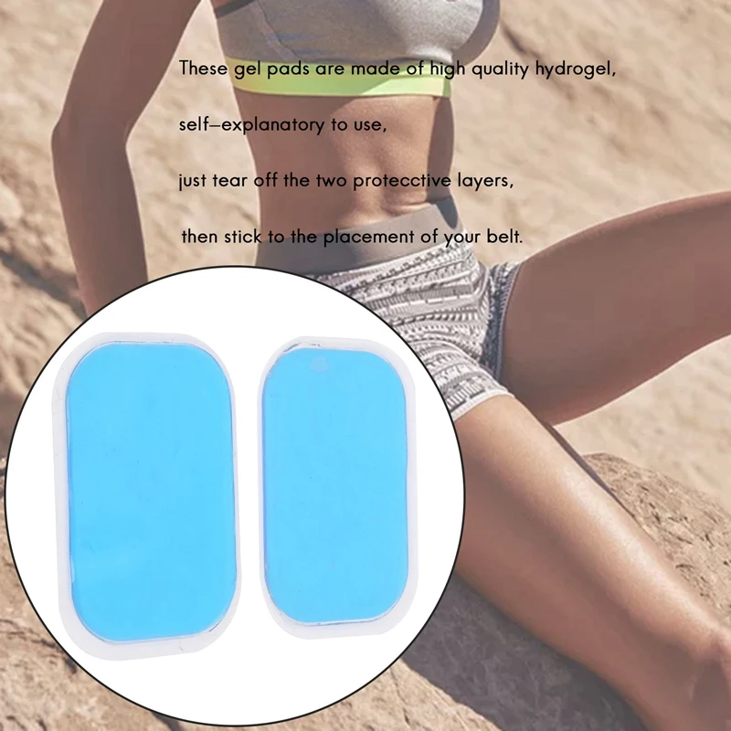 B48B-40Pcs Abs Stimulator Trainer Replacement Gel Sheet Abdominal Toning Belt Muscle Toner Ab Trainer Accessories