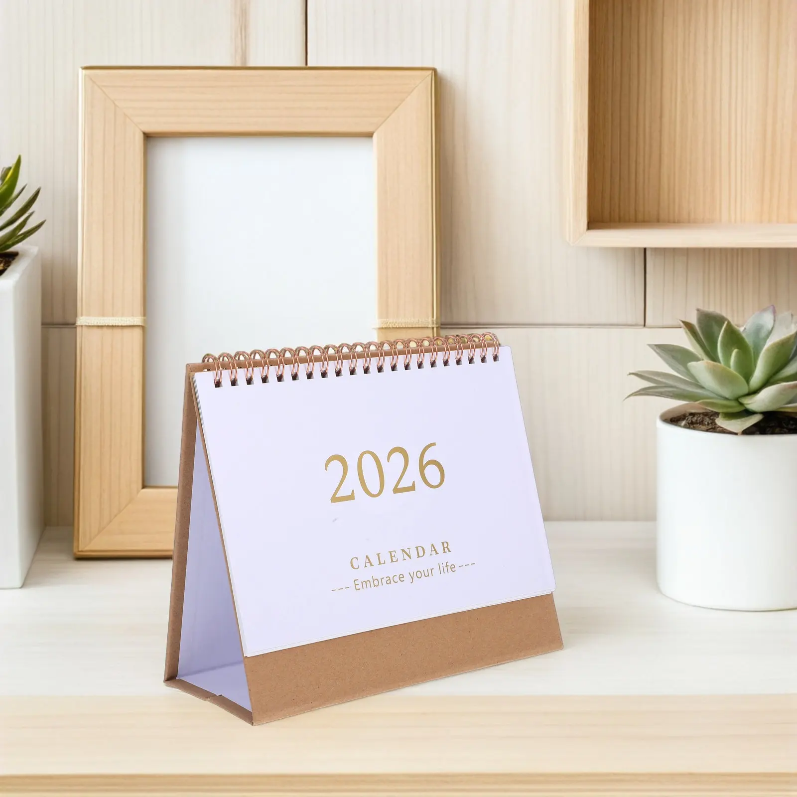 2026 데일리 데스크 캘린더 소형 독립형 월간 플래너 미니멀리스트 디자인 교사 및 직장인을 위한 부드러운 필기 표면