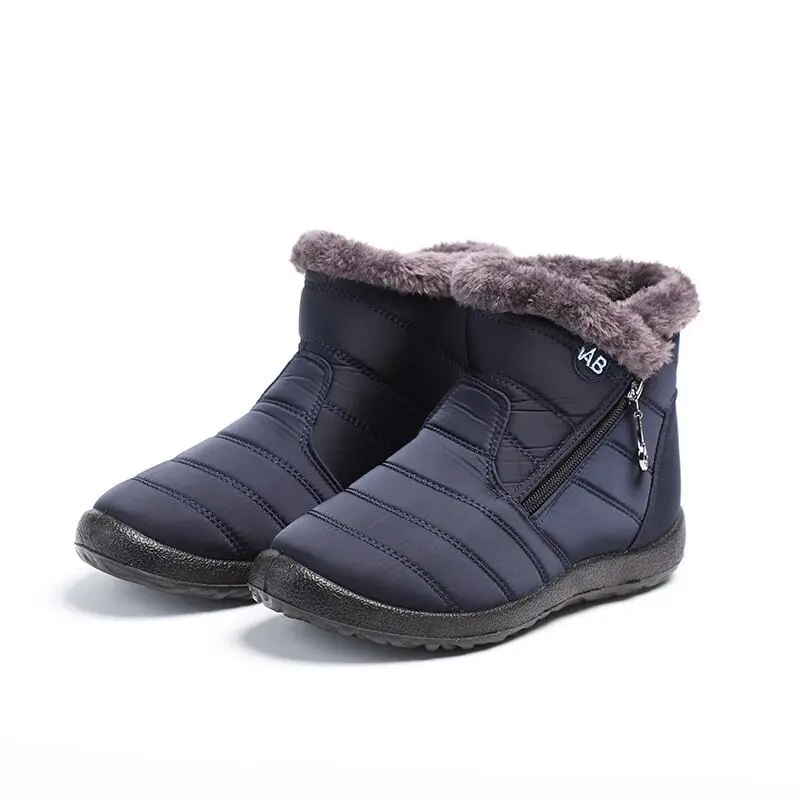 YISHEN Women Boots Waterproof Snow Boots Winter Warm Fur Casual Shoes Lightweight Botas Mujer Zipper Ankle Boots Plus Size 43