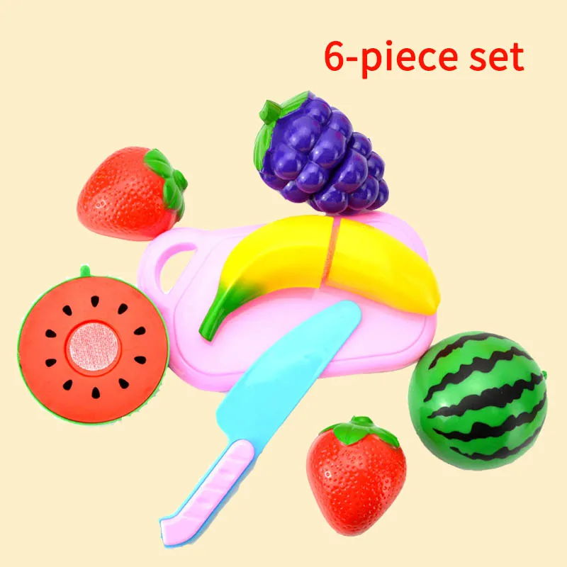 Kitchen Toys Children Small Toys Set Fresh Fruit Vegetables Cutting Toy Kitchen Simulation Suit Food Learning Early Educational