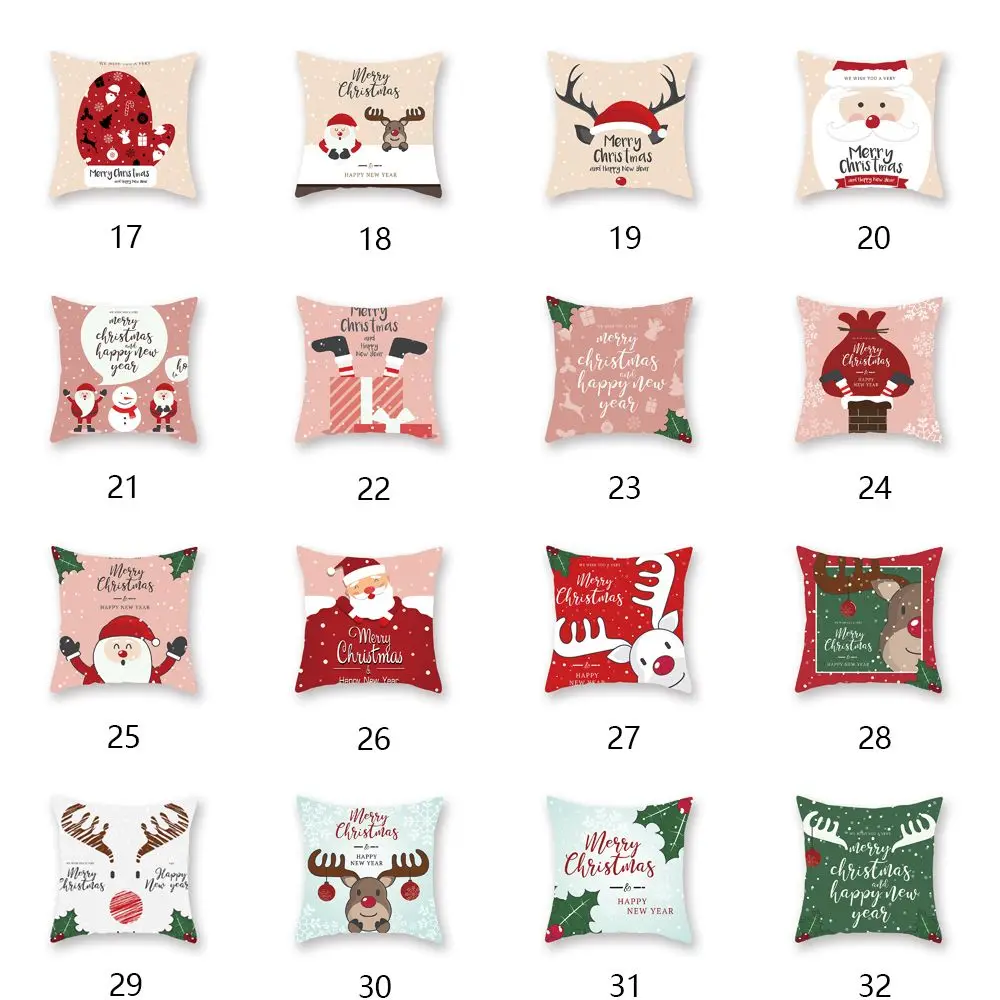 Elk Pillowcase Christmas Decor For Home Xmas christmas pillow cases Cushion Cover Christmas Decorations Christmas Ornaments