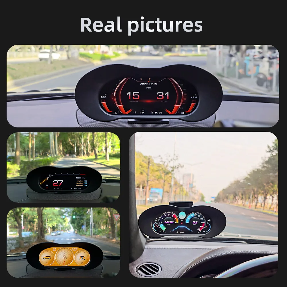 OBD GPS Dual System HUD P5 OBD2 Head Up Display Digital Speedometer Slope Meter