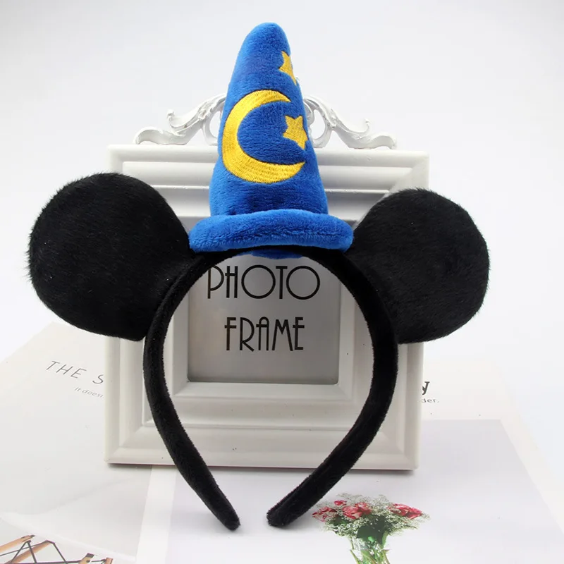 2024 Mickey Mouse Plush Magic House Disney Headwear Cosplay Decoration Christmas Party Cloth Hair Band Adult/Children