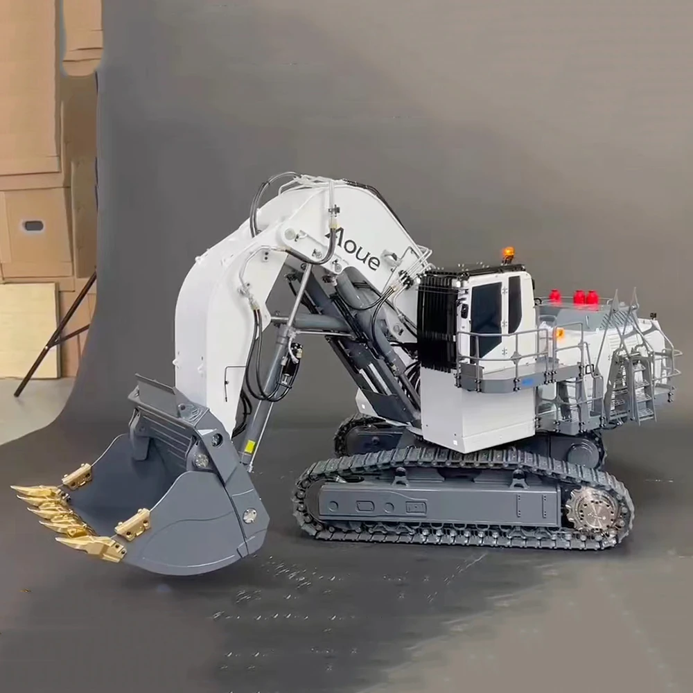 Sebe7b43b6ab8400096334ef654203498U New Arrival LESU 1/14 RC hydrauliczna do metalu koparka podwójna pompa Aoue 9150 przednie tylne wiadro ciężkie Model zabawkowy górnicze TH21528-SMT3