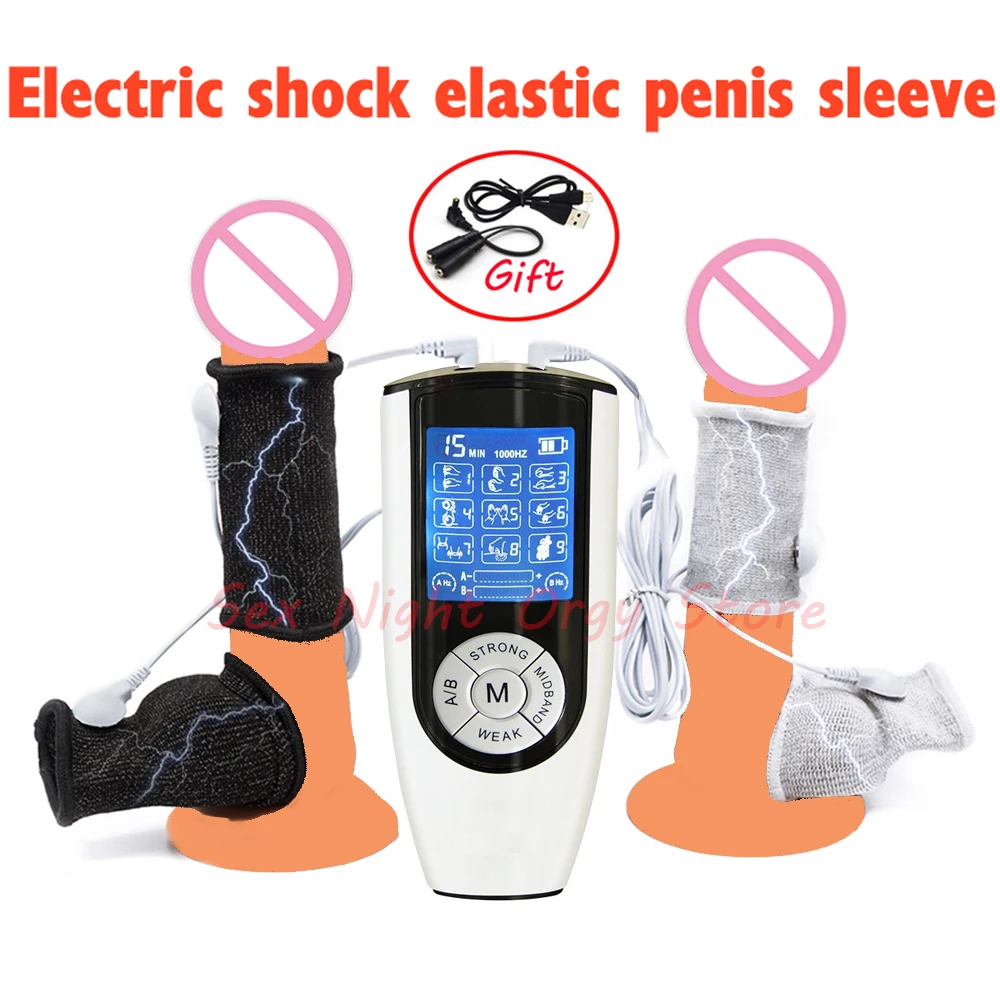 Electro Sex for Men,E stim Penis Cock Ring,Electrosex Electrostimulation Cockring,e-stim Chastity Cage,BDSM Toys,Electric Shock