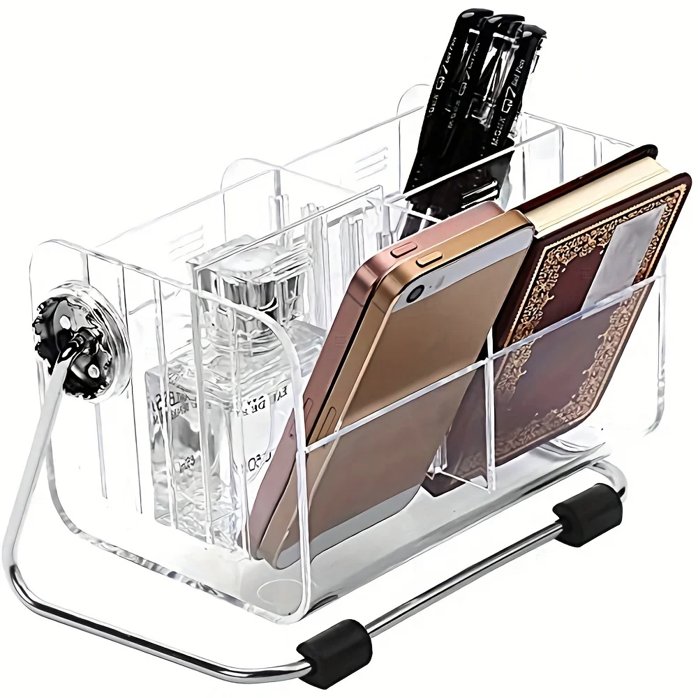 Organizer Per Telecomandi In Acrilico Trasparente: 6 Scomparti, 18x11,5x12 Cm - 3