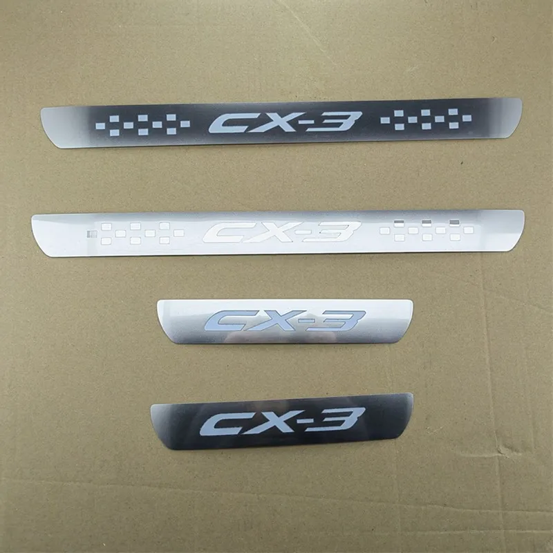 

car assecories Door Sill Pedal Scuff Plate Stainless Steel Guard Protector Car Styling For Mazda Cx-3 Cx3 2011-2020 Sticker