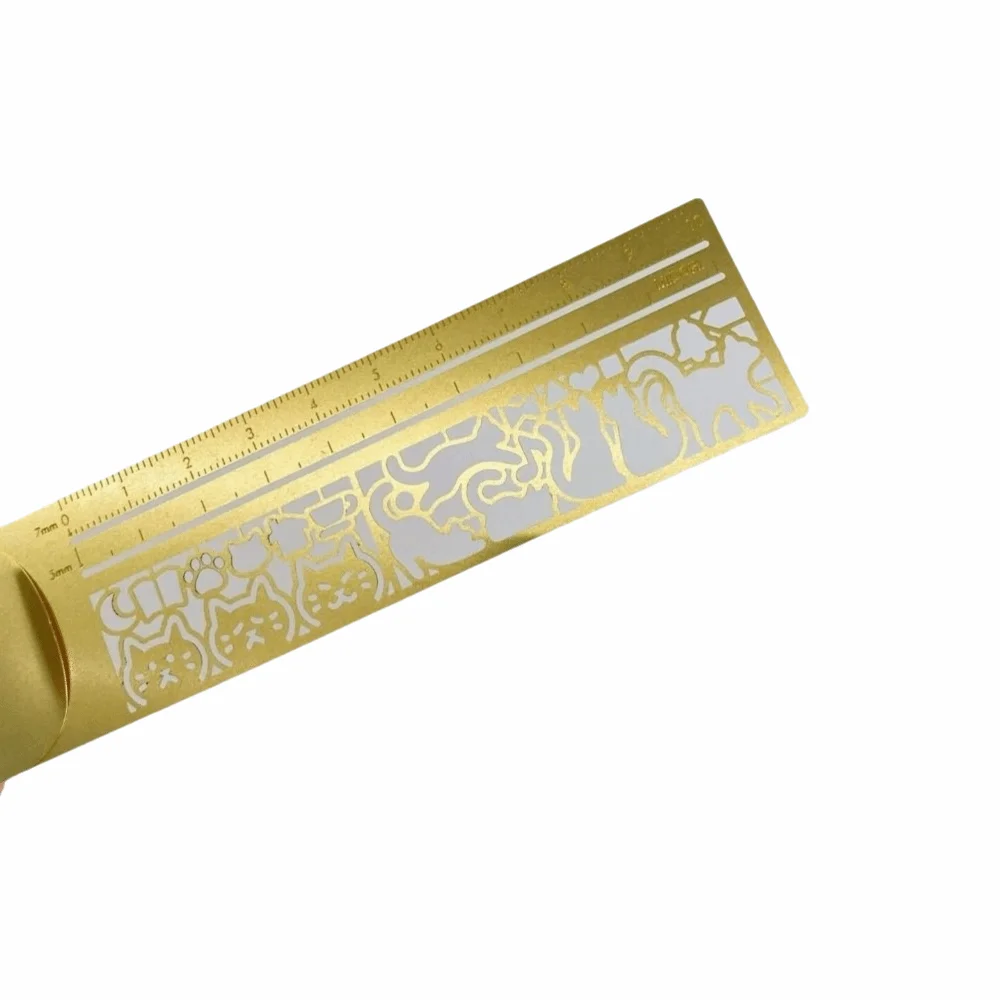 고양이 패턴 양면 북마크 다기능 일기 플래닝 북 노트 고양이 템플릿 자 선물 문구 도구 학생용