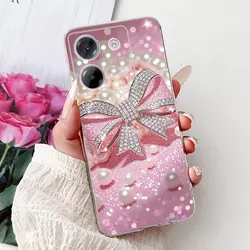 Custodia Back Cover in Silicone Trasparente Morbida con Farfalla a Cuore d'Amore Cartoon