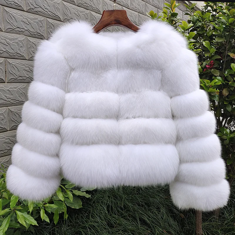 

New High-End Europe And America Women Popular Autumn And Winter Fox Hair Detachable Sleeve Fashion Slim Fit Short Fur Coat
