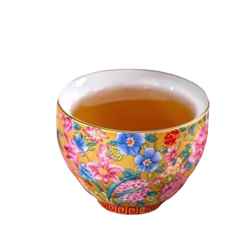 Enamel Kungfu Tea Set, Gift Box, Ceramic Teapot, Tea Cup, Business Gift