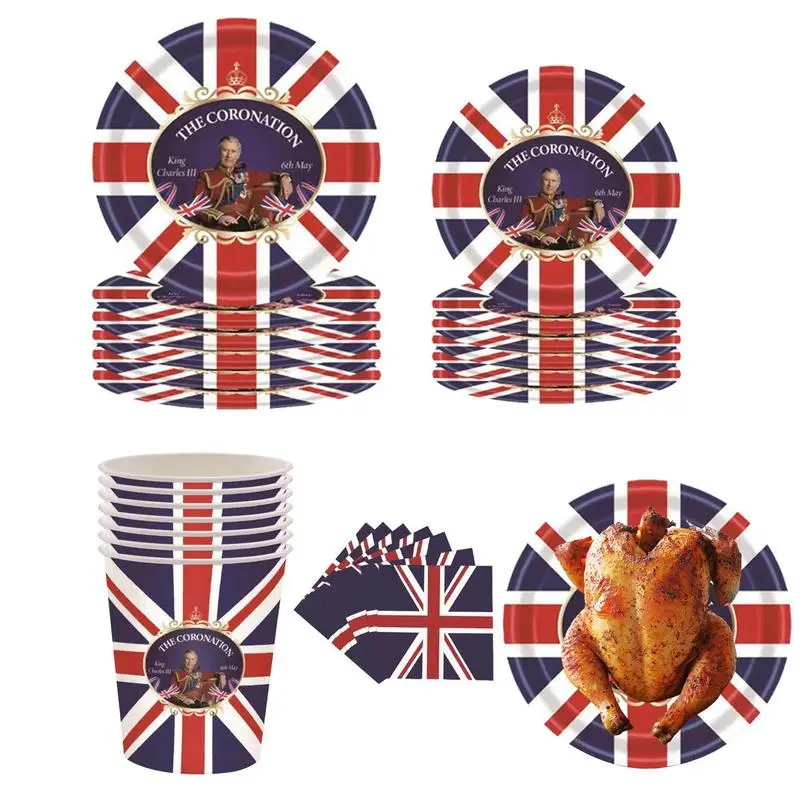 

Комплект Столовой Посуды Union, венецианские украшения Королевского Шарля III, венецианские салфетки на английском языке, набор столовой посуды для 16