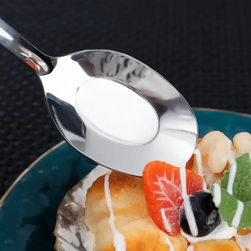 Stainless Steel Spoon Long Handle Ice Cream Dessert Scoops Soup Spoons Home Cooking Spoons Kitchen Tableware Utensils