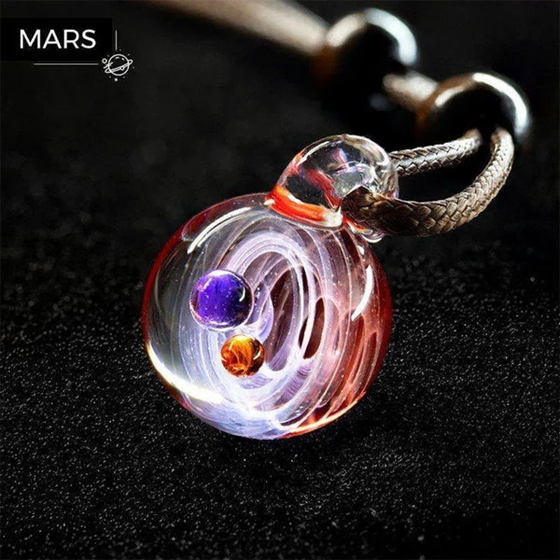 Handcrafted Universe Necklace for Men Starry Sky Cosmic Element