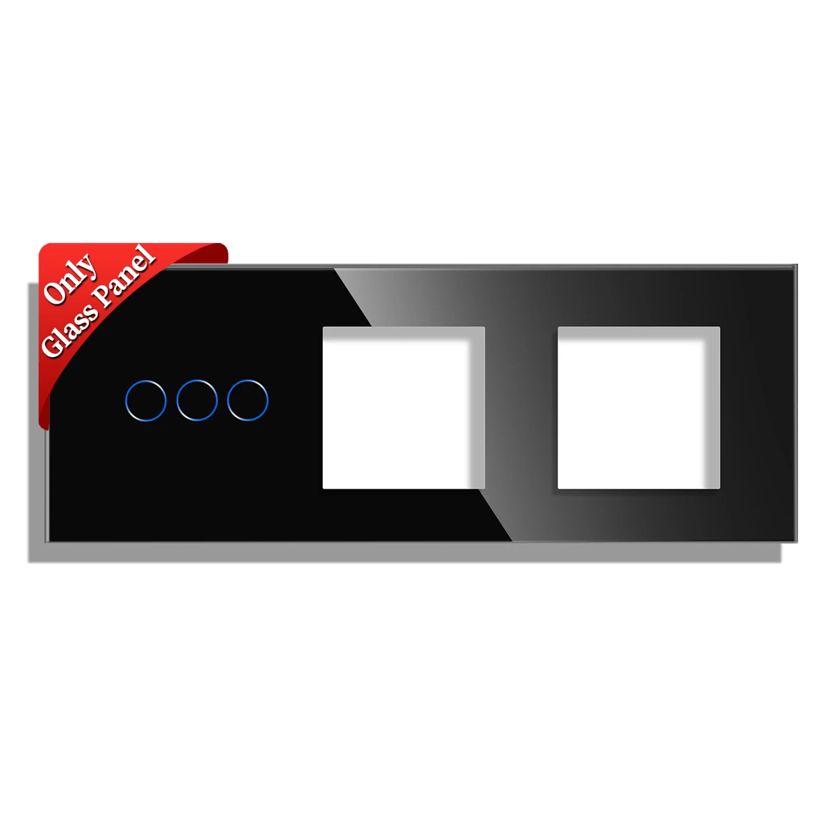 Bingoelec Crystal Glass Touch Switch Frame DIY Only Crystal Glass Panel With Metal Frame For Wall Sockets Switch Function Part wall touch switch socket light switch cover tempered glass frame