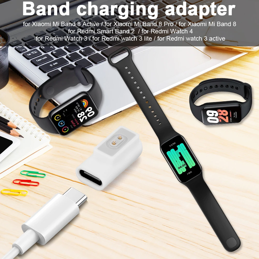 USB C 90 Degree Magnetic Charging Adapter for Xiaomi Mi Band 8 Pro Watch Charger Charging Connector for Redmi Watch 4 Charger