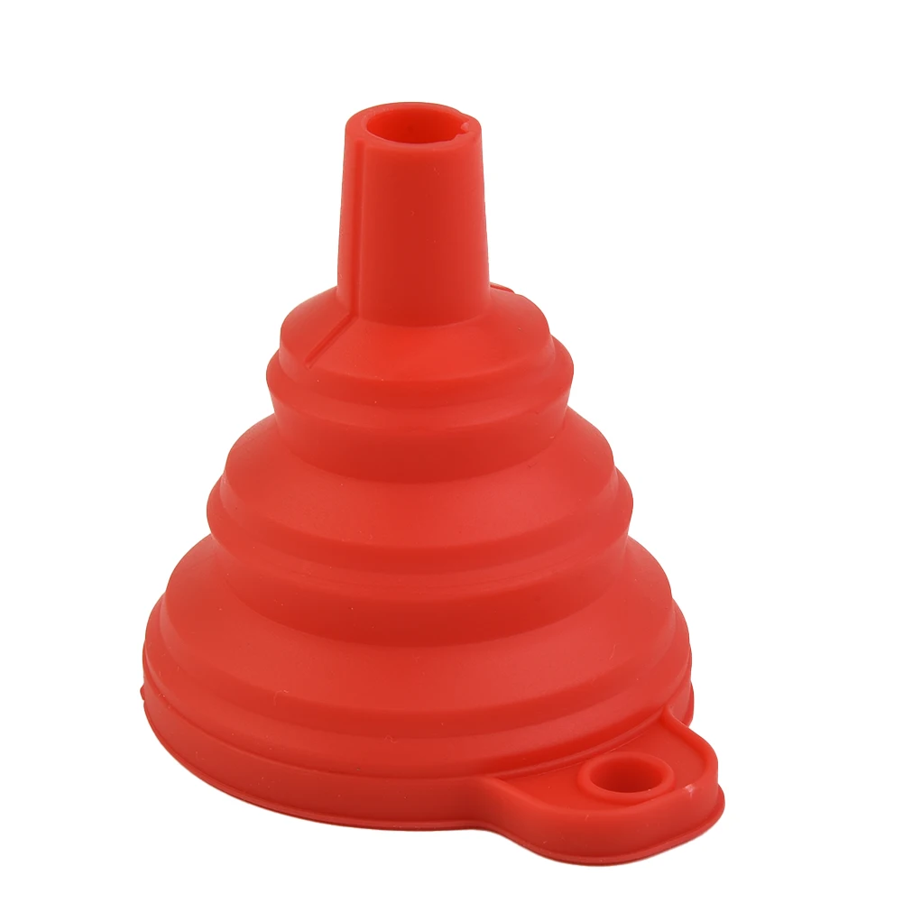

Universal Car Funnel Petrol Red Suspended 1 Pcs 7.5cmX8cm Collapsible Folded Gasoline Durable High Quality New