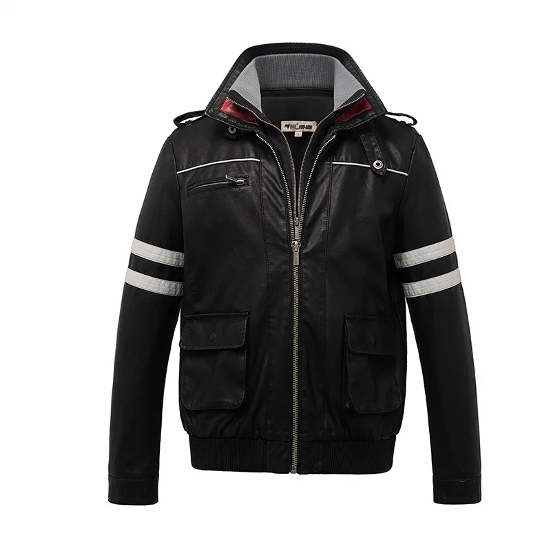 

Game Prototype Alex Mercer PU Leather Jacket Winter Coat Halloween Cosplay Costumes for Women Men