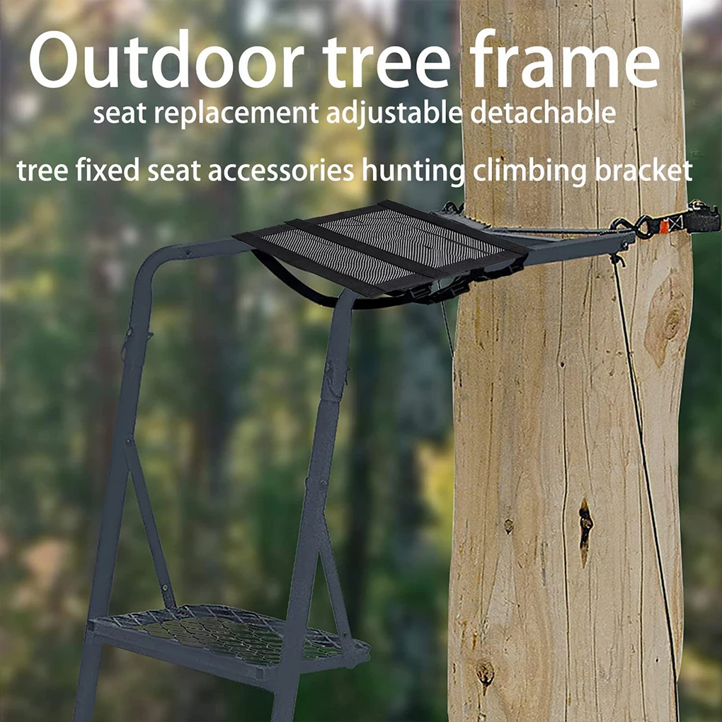 Tree Stand Seat Replacement Adjustable Buckle Easy to Install Adults Ladder Stand Seat for Climbing Treestands Outdoor Hiking