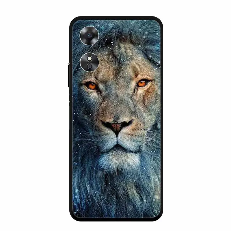 Cool Animal Design Black Edge Silicone Soft Phone Cover Case