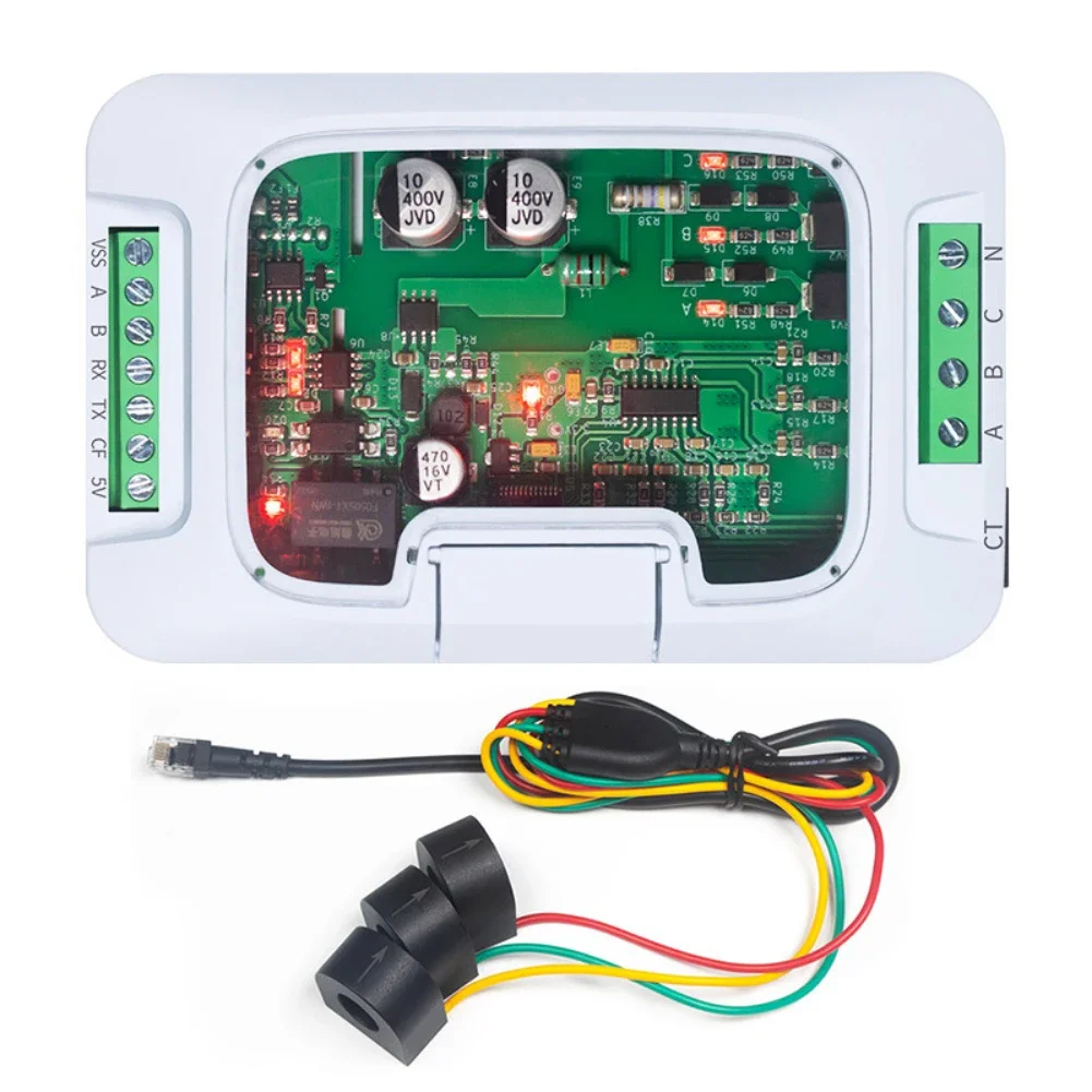 PZEM-6L24 RS485 모드버스-RTU 전력 모니터 3상 110 380V 100A 능동 및 무효 에너지 전압 전류 측정기 자동화용