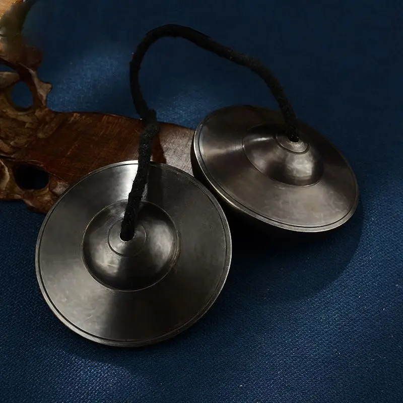 Nepal Bass Tinkle Bell Handmade Cymbals Tingsha Bells with Bag Meditation Tools Buddhist Supplies Tantric Orff Instruments Gifts