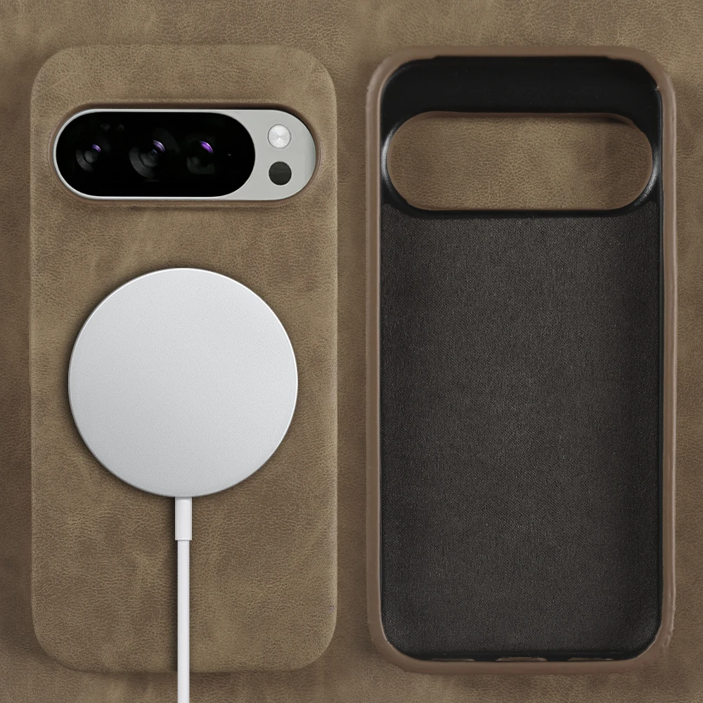 Luxury Magnetic Leather Case - Premium Full Protection Magsafe Shockproof Cover