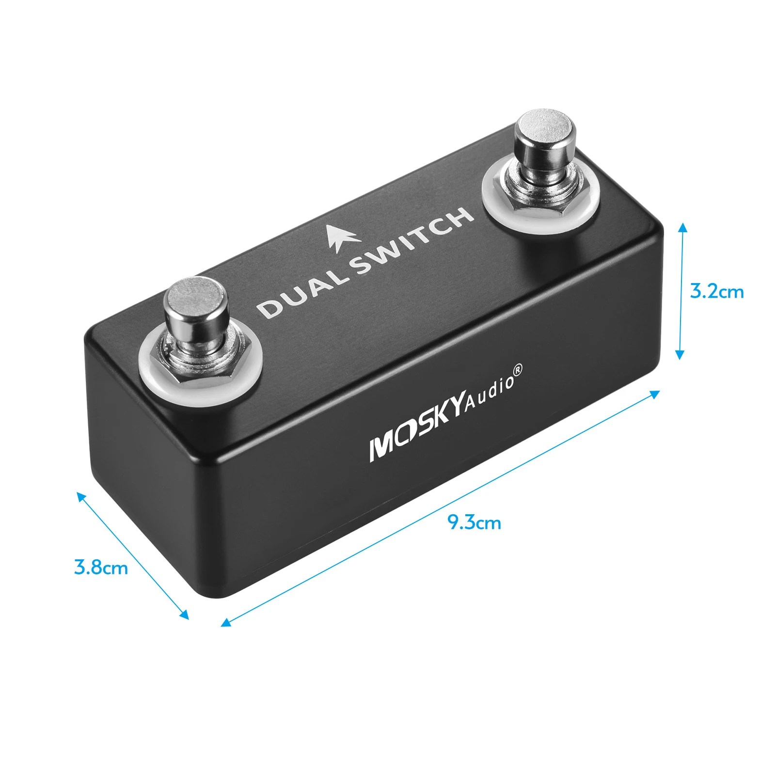MOSKY Dual Switch Guitar Effect Pedal with Dual Footswitch Pure Buffer Full Meta