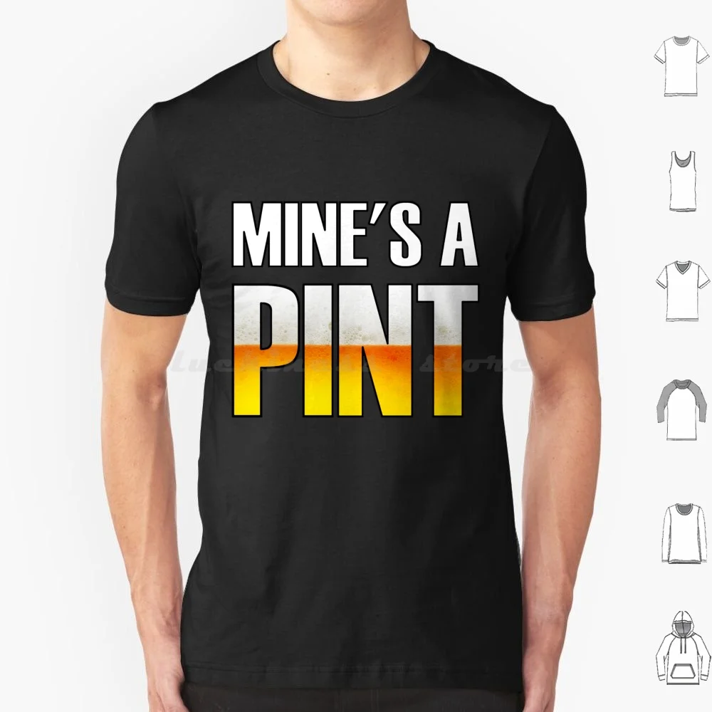Mine'S A Pinta T Shirt Cotone Uomo Donna Stampa Fai Da Te Alan Partridge Alan Partridge Aha Im Mines Pinta British Comedy Series Funny