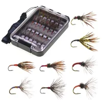 24pcs Fly Fishing Flies Kit with Waterproof Fly Box 5