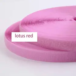 Colorful 20mm Sew - On Hook and Loop Tape - Nylon Fastener Straps - 20mm  2Meters (Lotus red)