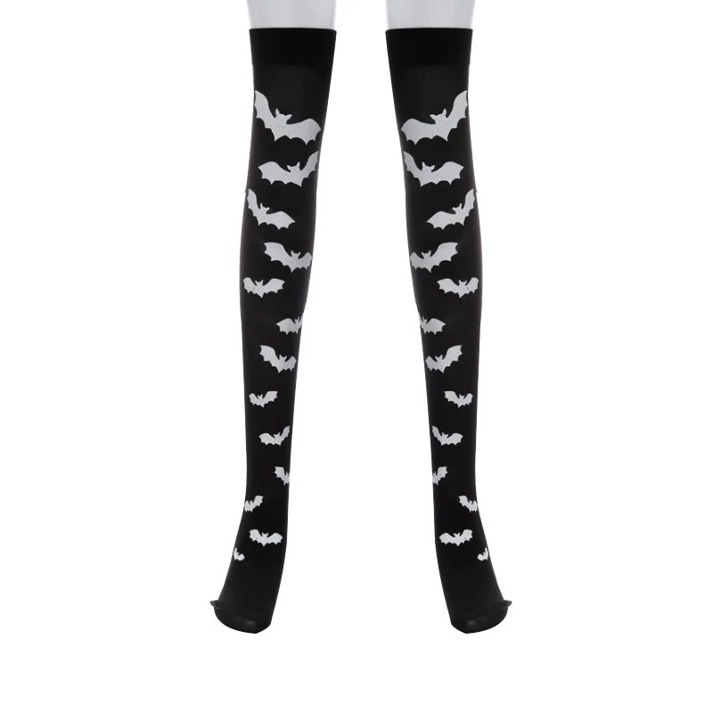 Halloween Party Skeleton Bat Spider Web Stocking Ghost Festival Prom Horror Dress Up Dance Party Stockings for Women