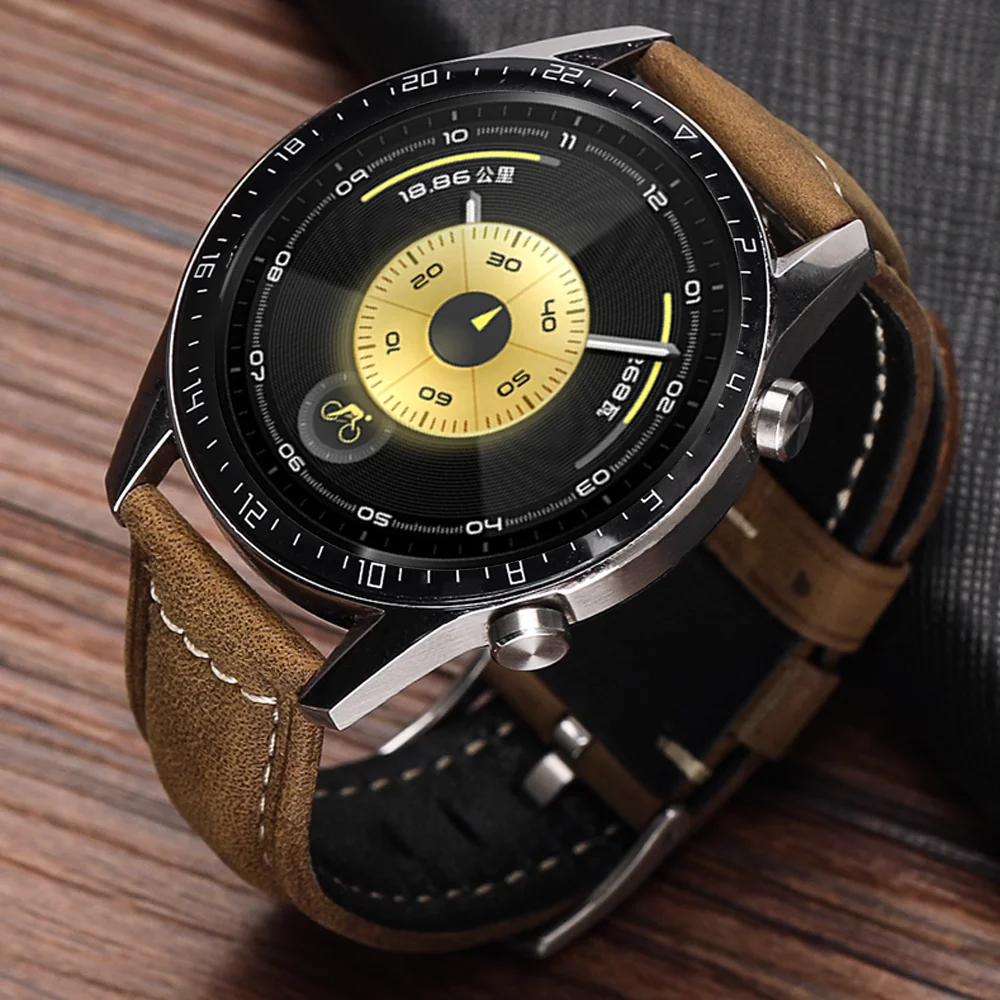 Vintage-Style Leather Watch Band - Premium 22mm Strap Accessory