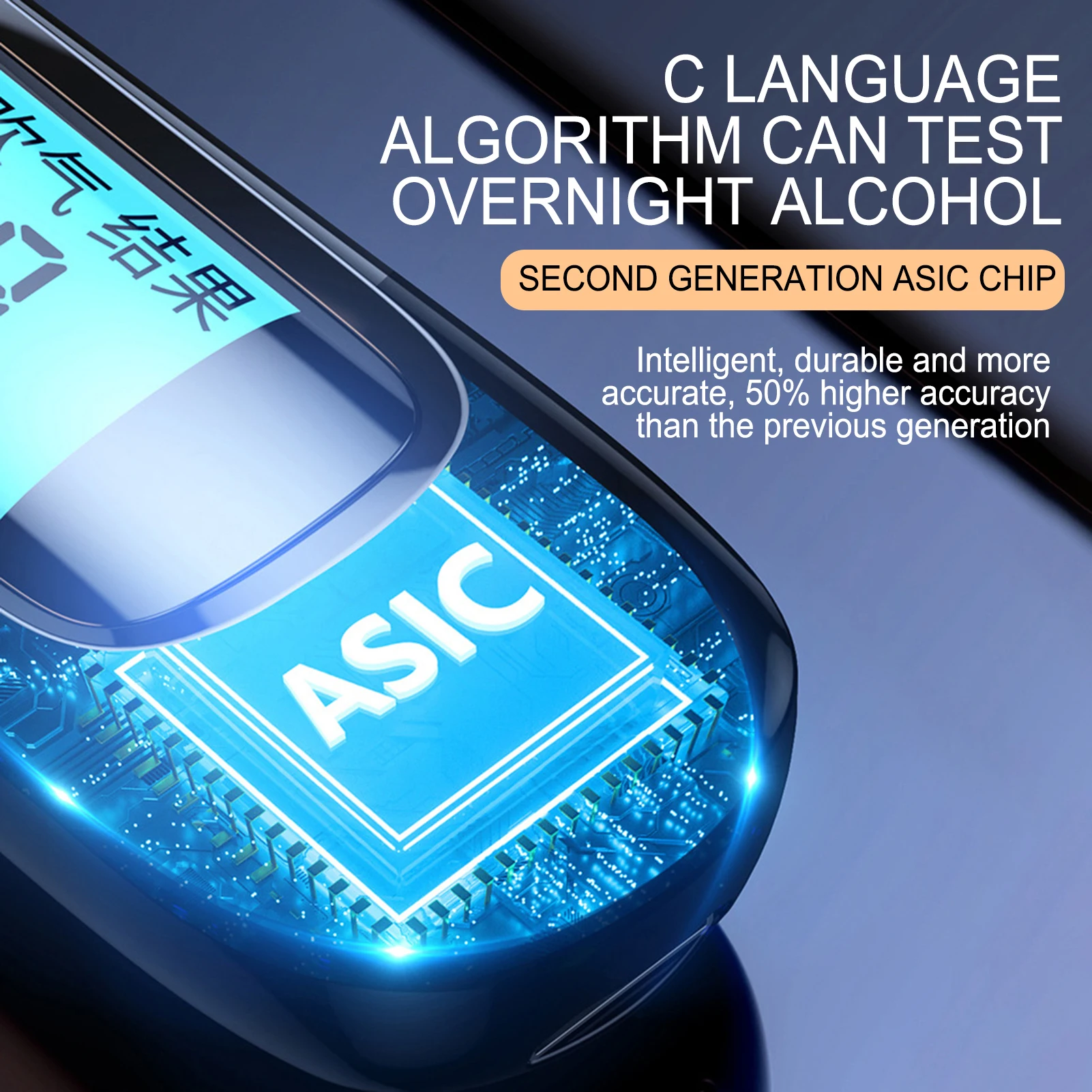 Alcohol Tester Breathalyzer Rechargeable LED Display Test Tool