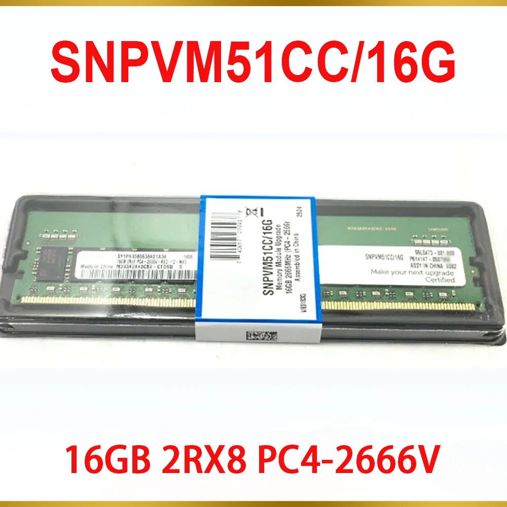1PCS Server Memory SNPVM51CC 16G DDR4 2666 RAM 16GB 2RX8 PC4 2666V