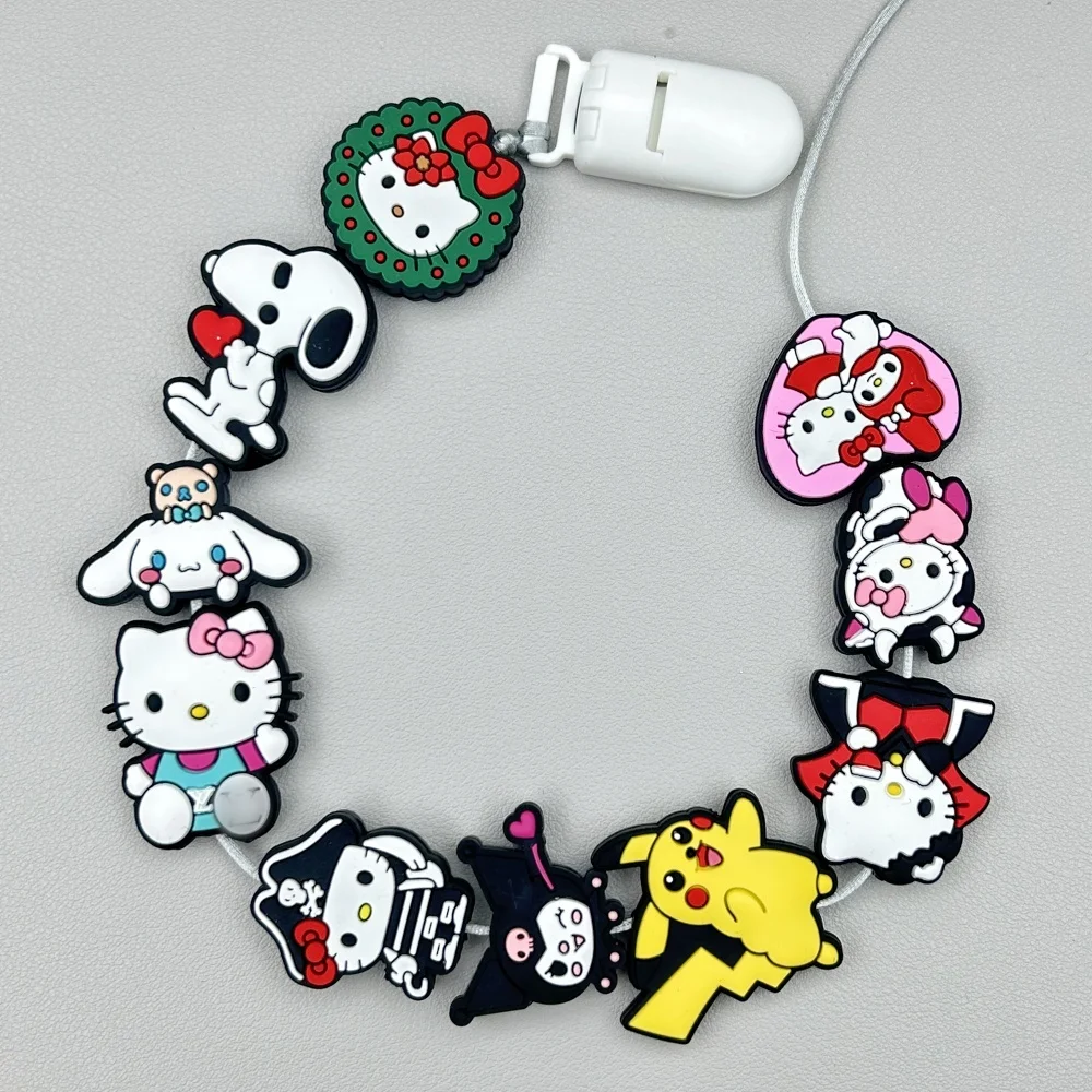 Teething Toys Silicone Teething Toys Baby Teething Toys Silicone Beads Silicone Teether Silicone Teething Beads Silicone Jewelry Accessories 10PC Baby SiliconeBead Cartoon Bead Teethe DIY String Pen Bead Nipple Chains