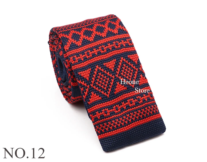 Neuheit Chic Gestrickte Krawatten Für Männer Frauen Rot Grün Grau Gewebte Krawatte Plaid Geometrische Muster Dünne Schlanke Schmale Winter Krawatte – Detail 13