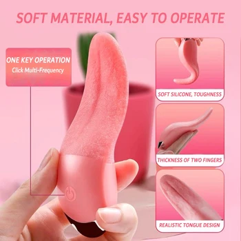 Sexy Toys Tongue Licking Gspot Vibrators for Women Clitoris Stimulator Nipple Adult18 Products Female Masturbators Oral Sex Shop 2