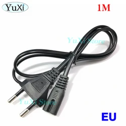 Universal 2 - Pin Power Extension Cable - IEC C7 Cord for Electronics and Appliances (EU Cable)