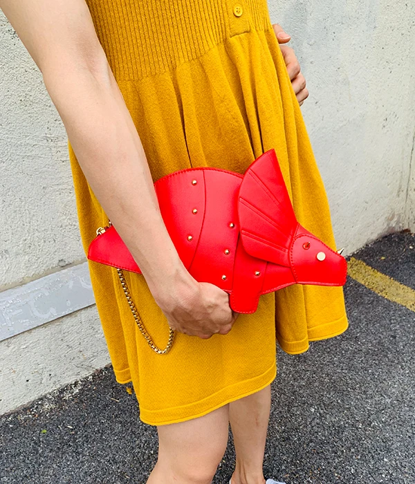 Triceratops Mini Crossbody Bag for Women Purses and Handbags Fashion Shoulder Chain Bag Clutch Chic Girl's Designer Bags
